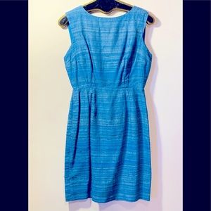 Blue lined wiggle dress vintage